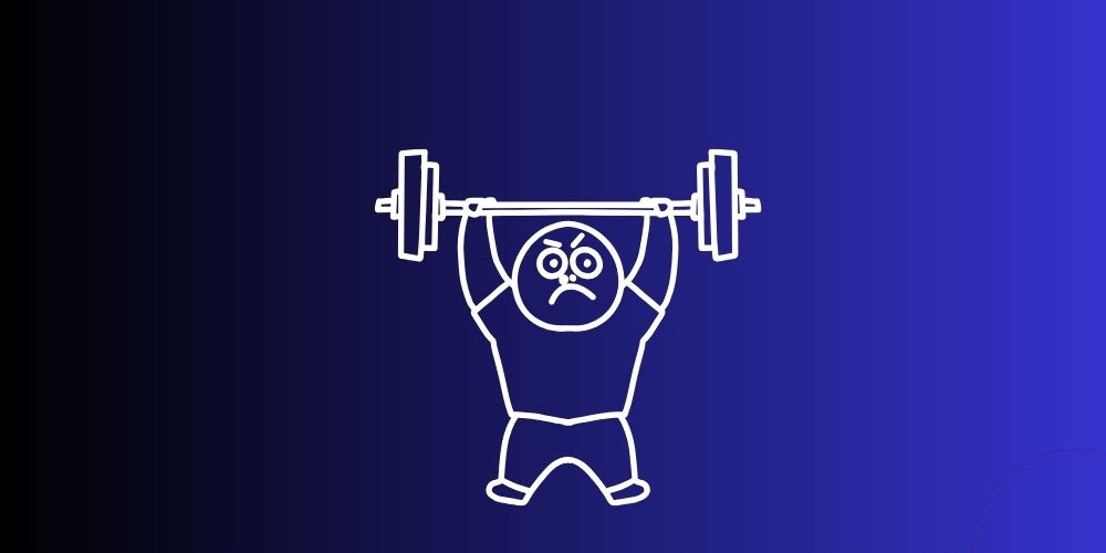 Imagen de una caricatura alzando una pesa, en relación a lo costoso que puede ser medir métricas